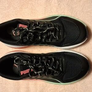 Puma Black and Pink Running Sneakers